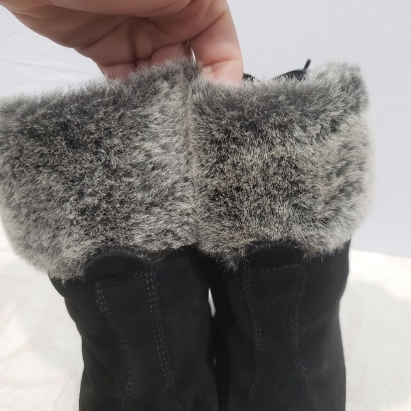 Aquatalia Women's Weatherproof Marvel Fur Trim Lace up Ankle Booties Siz… - Picture 5 of 13